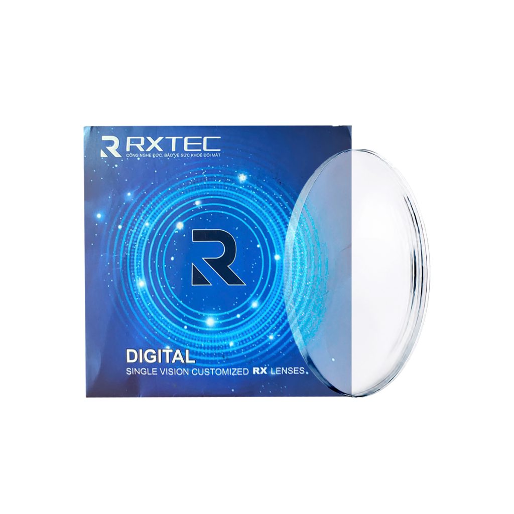 Tròng Đánh Kỹ Thuật Số Nottica Digital Single Vision 1.67 MR-7 Siêu Mỏng Blue Control SHMC