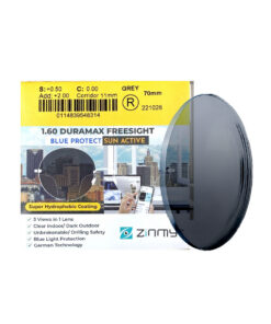 Tròng Kính Đa Tròng Đổi Màu Nâu Zinmy 1.58 Duramax Freesight Amber Brown