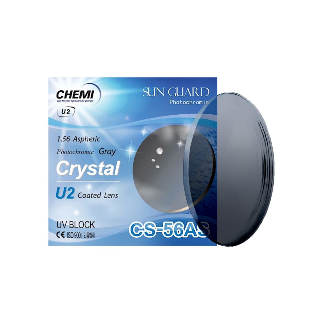 Tròng Kính Đổi Màu Chemi 1.56 ASP Photo Gray Coated Gray