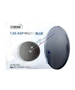 Tròng Kính Đổi Màu Lọc Ánh Sáng Xanh Chemi 1.60 ASP Photo Blue Coated Gray