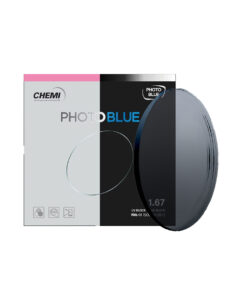 Tròng Kính Đổi Màu Lọc Ánh Sáng Xanh Chemi 1.67 ASP Photo Blue Coated Gray