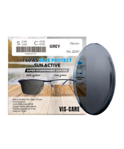 Tròng Kính Đổi Màu Viscare 1.60 Blue Protect Sun Active Grey